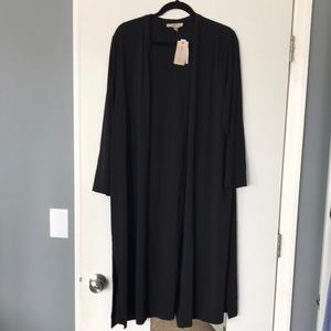 Philosophy long polyester/ spandex cardigan.